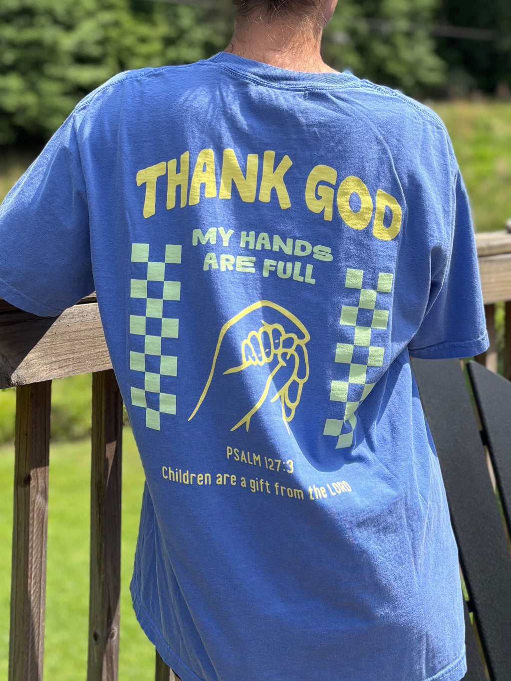 FULL HANDS | flo blue short sleeve